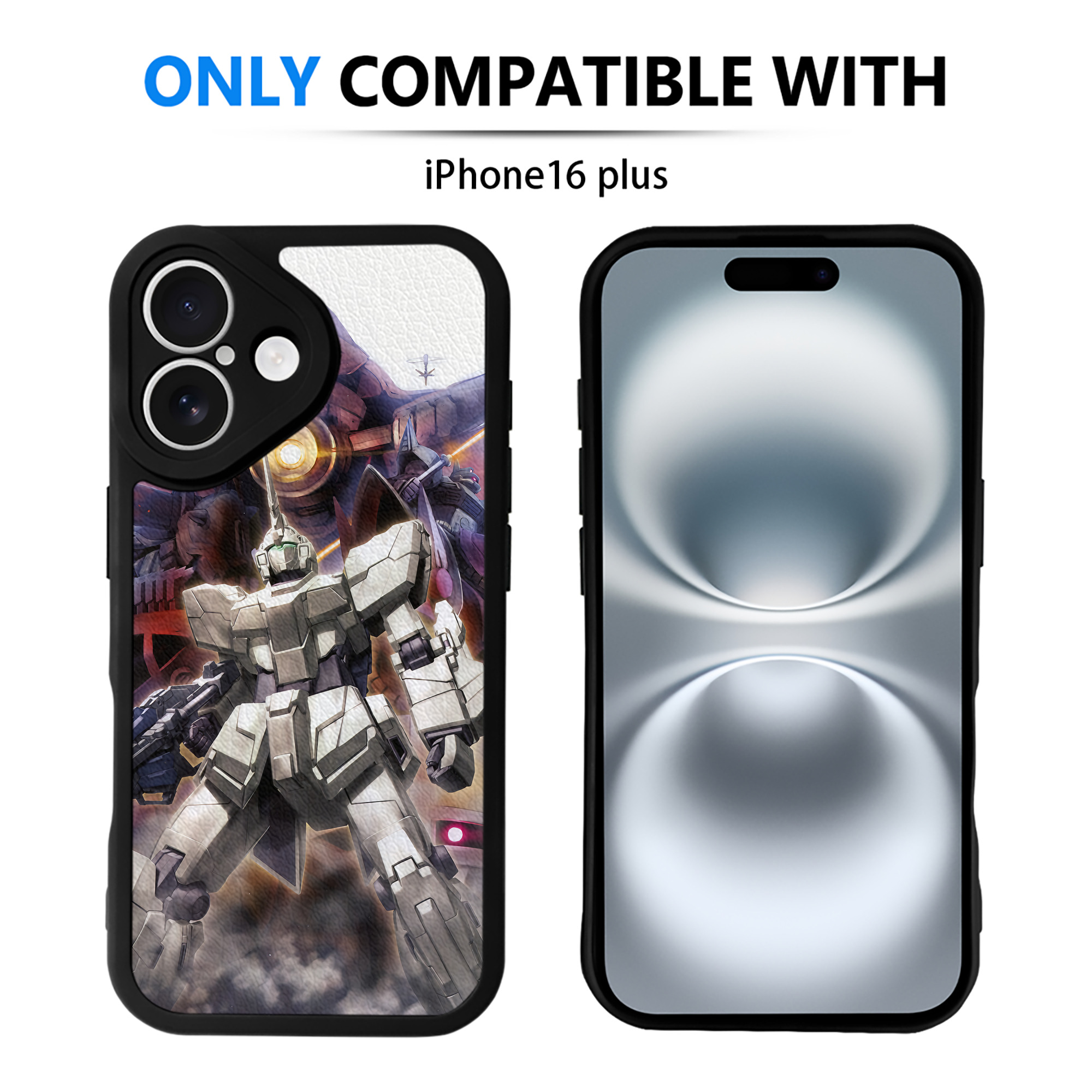 （画像用） 機動戦士ガンダム Mobile Suit Gundam 【iPhone 16シリーズ対応】シリコンスマホケース（レザー調） 材質：シリコン